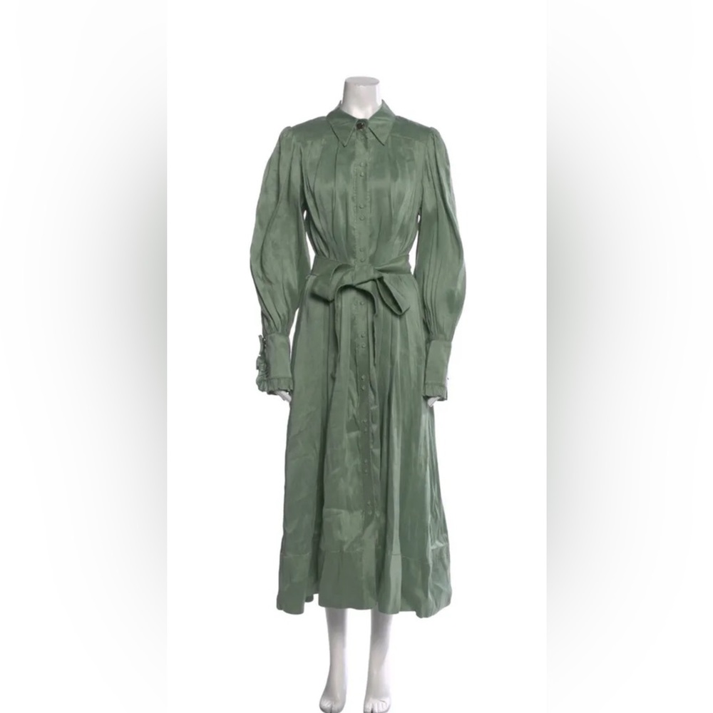 Beautiful Aje sage green silk dress